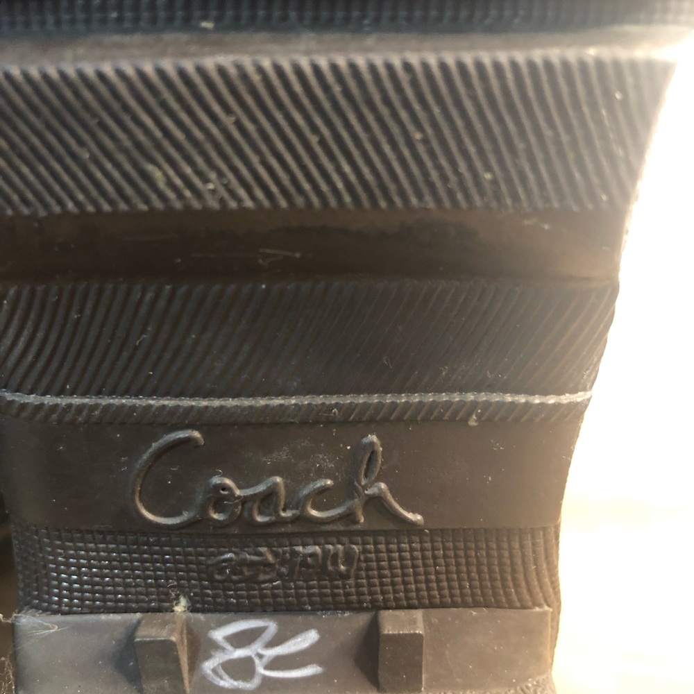 Authentic Coach Size 6 Knee High Rubber Jacquard Boots - Picture 5 of 16